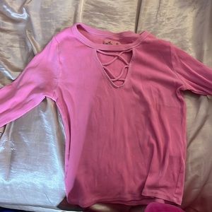 Long sleeve cross cross cut out HOLLISTER long sleeve shirt